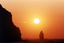 夕日の神威岬